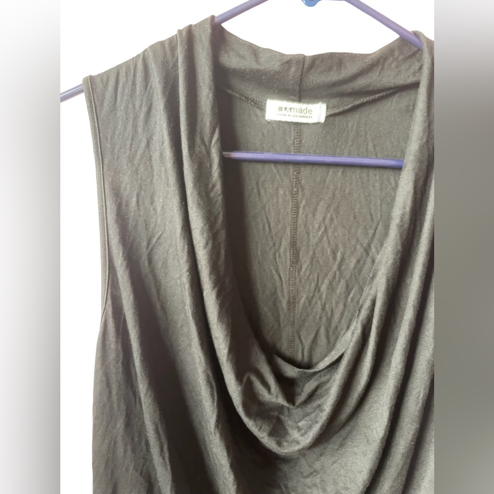 LAMADE black short sleeve cowl neck  blouse size S - Picture 2 of 4